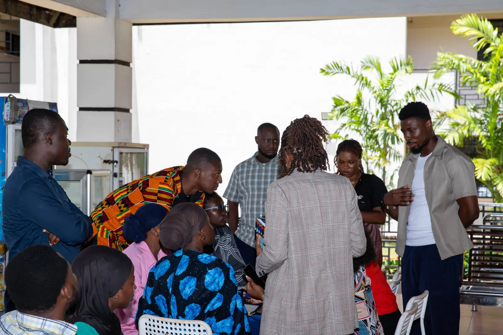 Programme participants during a presentation