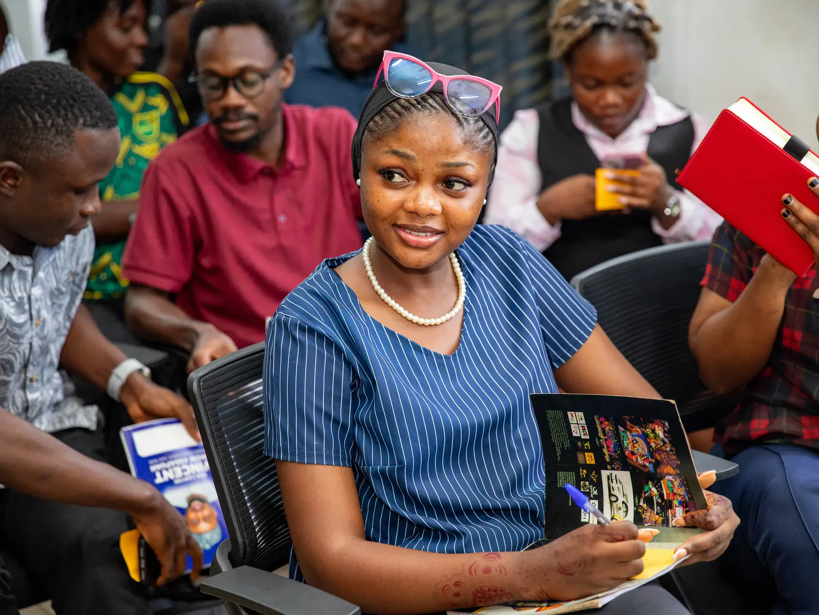 A participant contributing during a Beyond the Science climate workshop