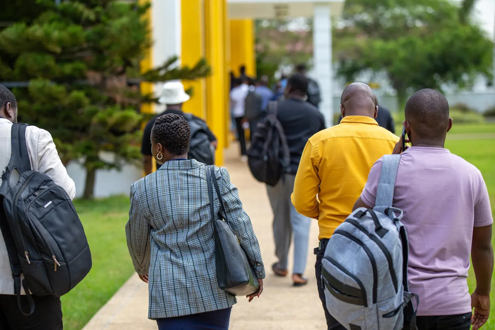 BTS participants arriving for a collaborative climate programme