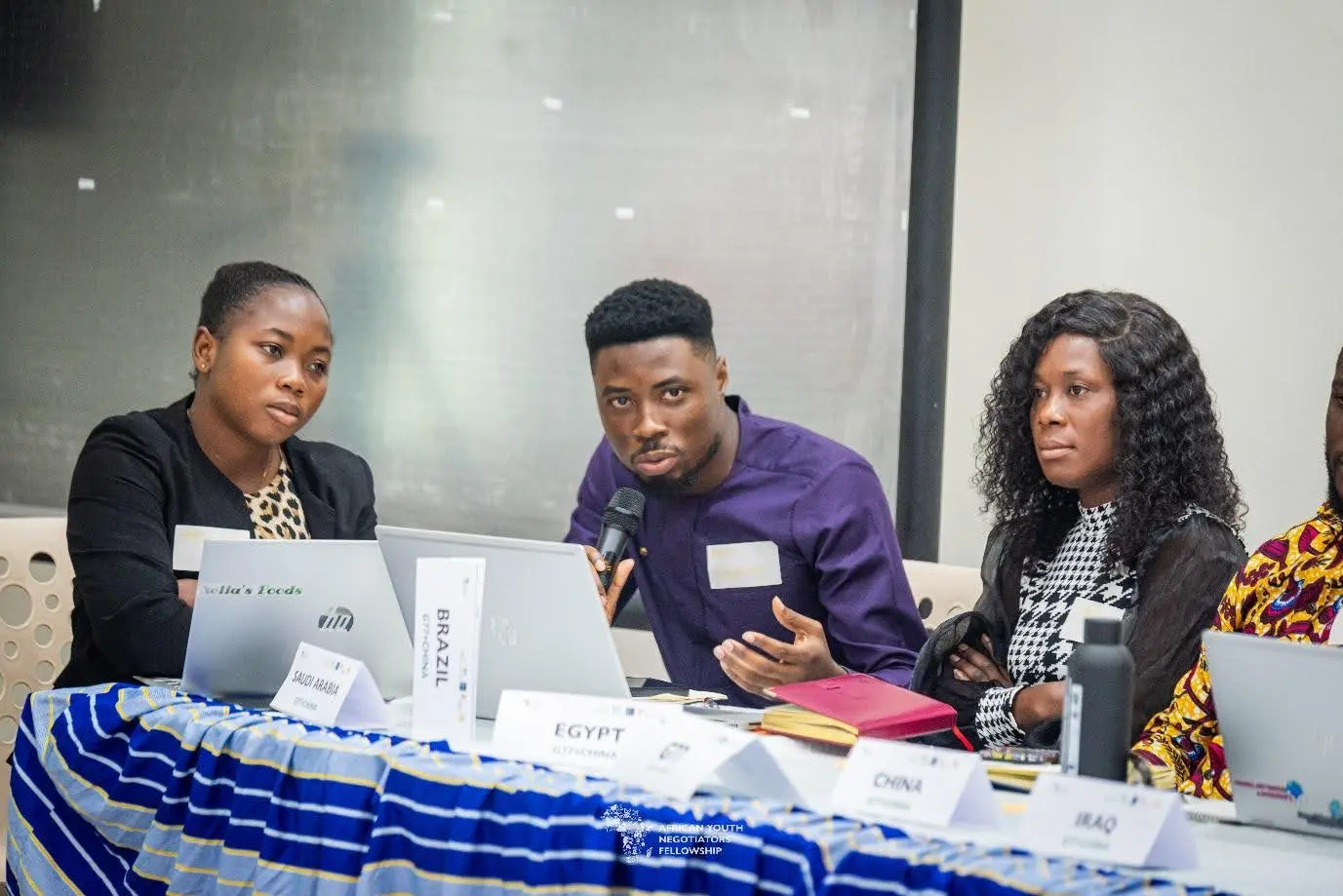 Young advocates in a pre-COP session